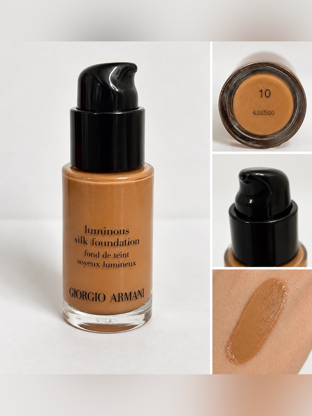 Giorgio Armani Luminous Silk Foundation Shade 10 Warm Brown